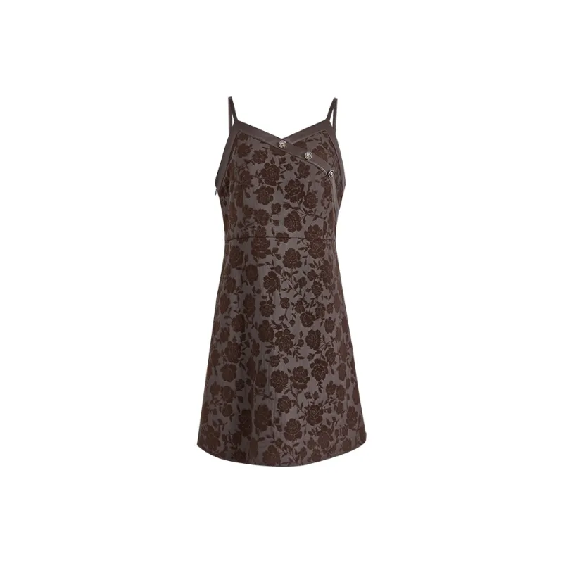 KUOSE Slip Dress Women's Dark Brown-0