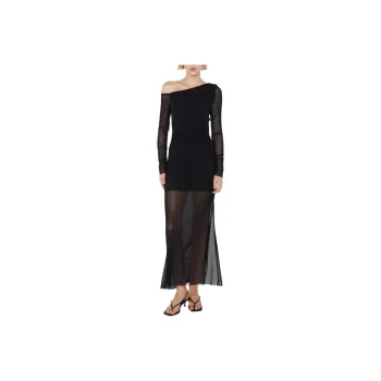 BEC+BRIDGE FAE ASYM LONG SLEEVE DRESS Long Sleeved Dresses Women's BLACK/Black