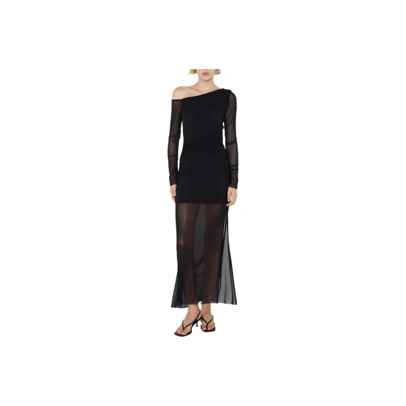 BEC+BRIDGE FAE ASYM LONG SLEEVE DRESS Long Sleeved Dresses Women's BLACK/Black-0