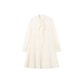 Ning Cai Yuer Long Sleeved Dresses Women's Apricot