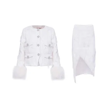 MIMI PLANGE Skirt Set Women's Pearl White