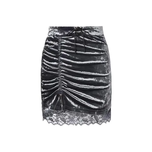 LA CRAWFISH Skirt Women's Light Sensing Ink Wash Gray