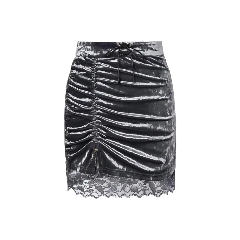 LA CRAWFISH Skirt Women's Light Sensing Ink Wash Gray-0