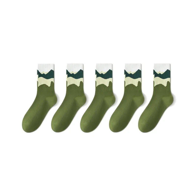 LUOLIAN Mid Calf Socks Women's 5 Pack-12