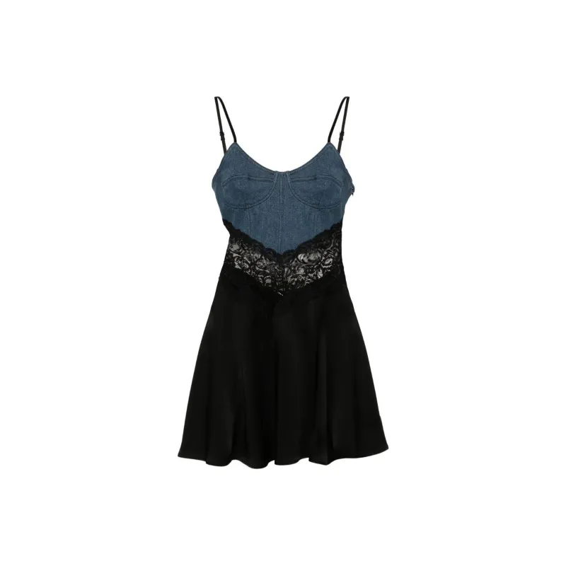 Blumarine Lace trim Mini Dress-0