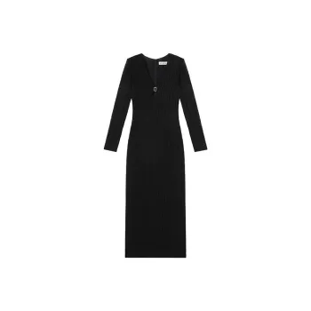 Self portrait Long Sleeved Dresses Women's Classic Black
