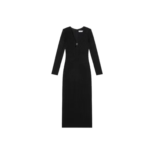 Self-portrait Long-Sleeved Dresses Women's Classic Black