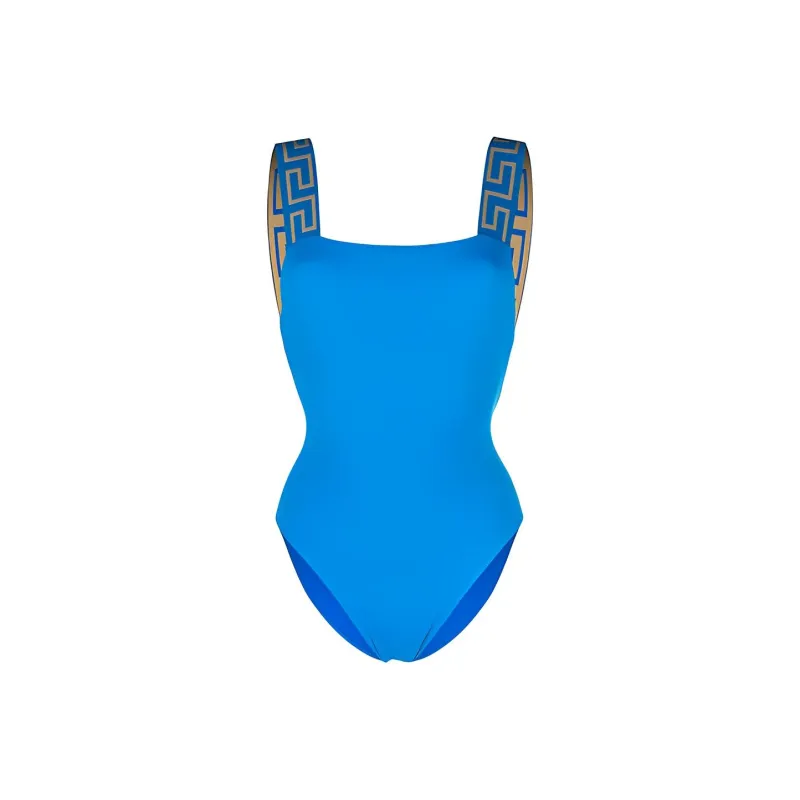 VERSACE Greca Border One Piece Swimsuit 'Turquoise'-0