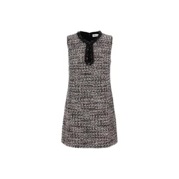 Self portrait Boucle Embellished Mini Dress