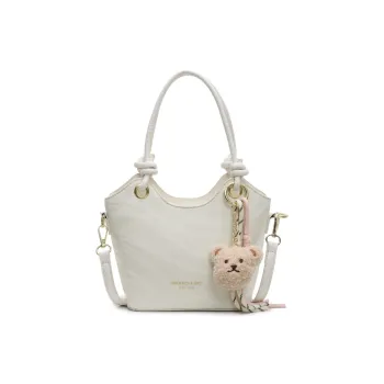 TOUTSEUL YOLO PU Handbag Women's Ecru/Silver/Black/Pink
