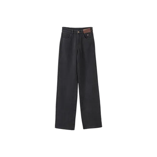 XIANGYING Jeans Women's Dark Gray