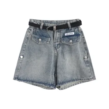 MINCOCROSEPEPPAR Denim Shorts Women's Blue Pants