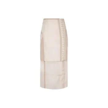 ZARA Casual Long Skirt Women's Light Pink