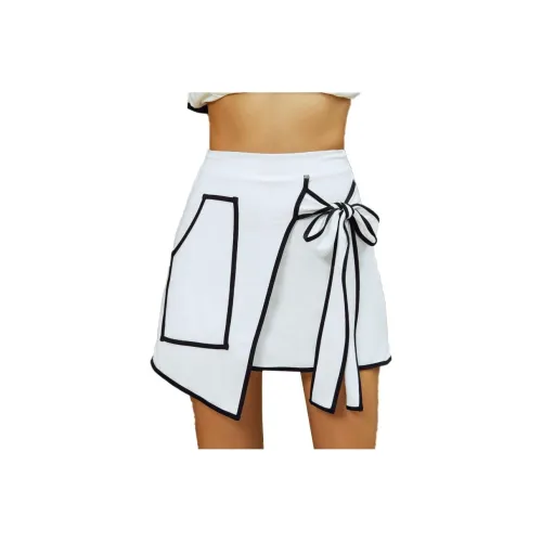 GIDI BOHO Casual Short Skirts Women's Cream White