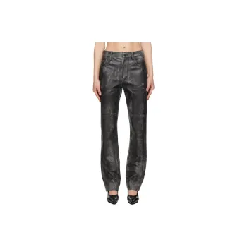 MARNI Leather Pants Women's Black