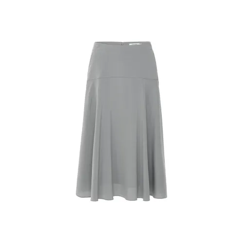 VGRASS STUDIO Casual Long Skirts Women's Courtyard Gray
