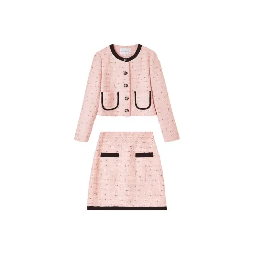 SENTUBILA Two Piece Skirt Sets Women's Pink