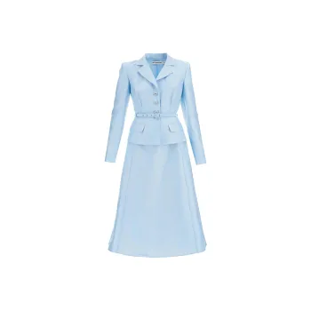 Self portrait Long Sleeved Taffeta Midi Dress