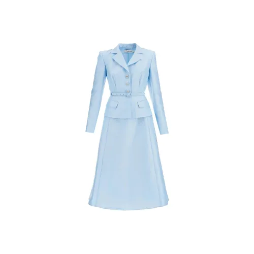 Self portrait Long Sleeved Taffeta Midi Dress