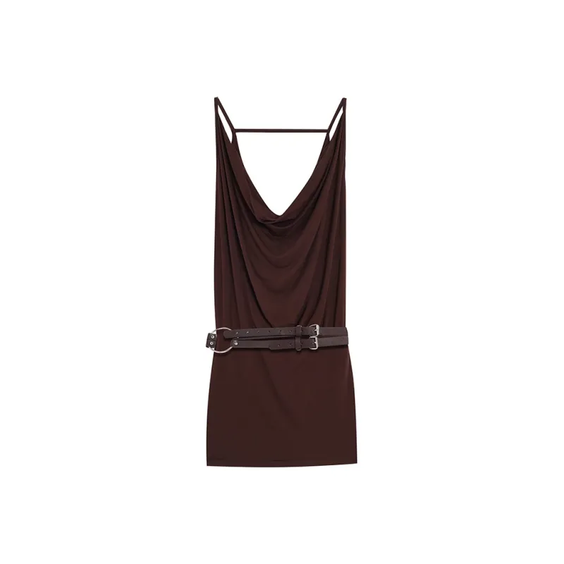 HAPG Slip Dresses Women's Brown-0