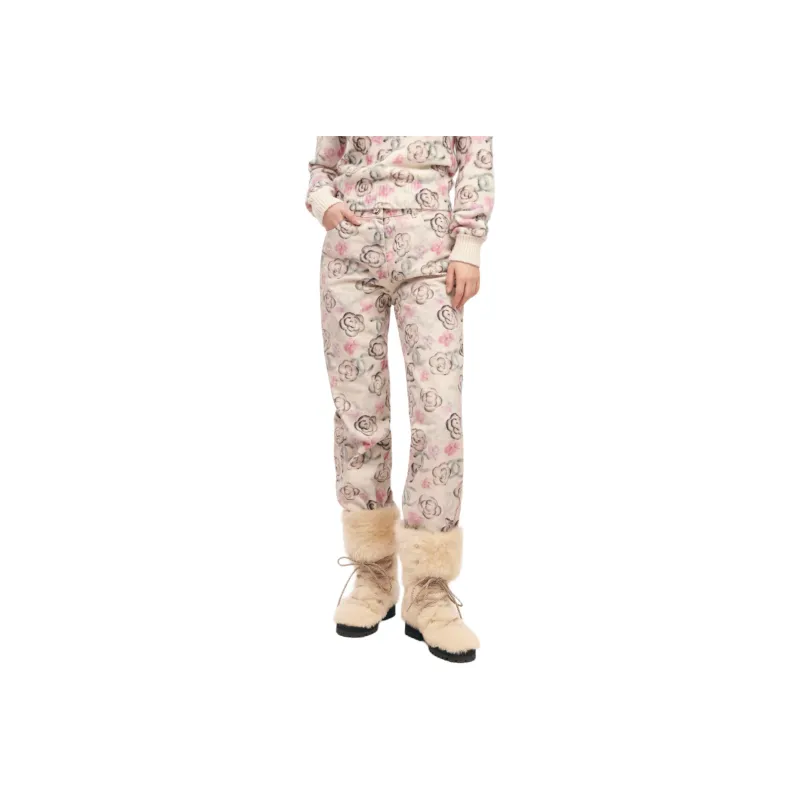 CHANEL COCO NEIGE Series Jeans Women's Pink-0