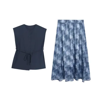 PZHK Two Piece Skirt Sets Women's