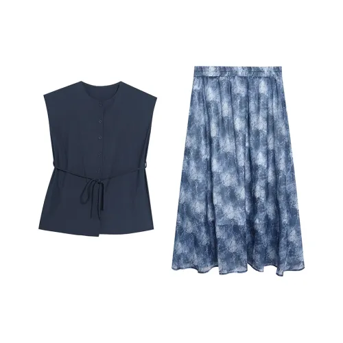 PZHK Two Piece Skirt Sets Women's