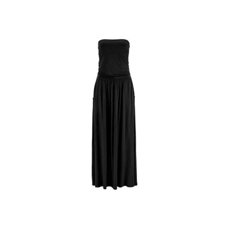 Victoria's Secret LASCANA Strapless Maxi Dress / Black Sleeveless Dress Women's Black-0