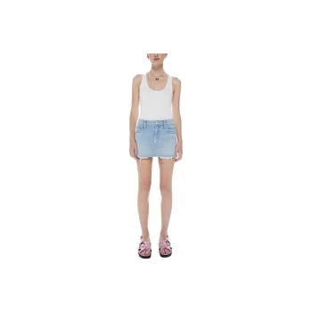 MOTHER Denim Short Skirts Women's Light Blue