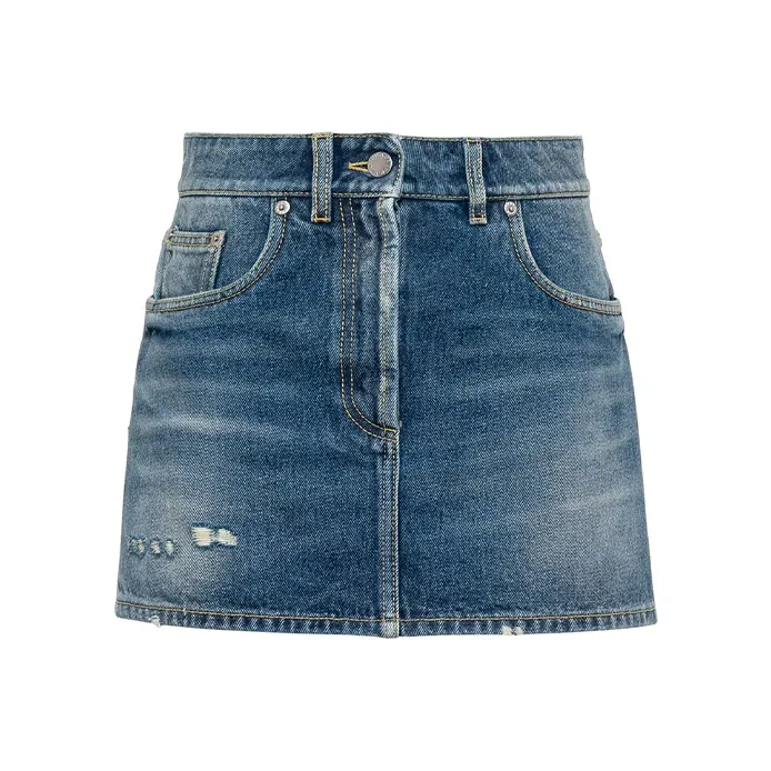 PRADA Denim Short Skirts Women's Blue-0