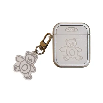Baohuguang Compatibility Apple AirPods 2/3/4/Pro 2 TPU Fashion Minimalist Style Cut Out Bear Headphone Cases
