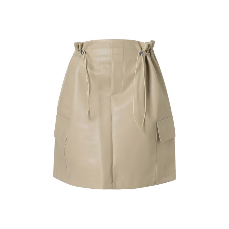 QYPRF Leather Short Skirts Women's-5