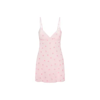 Skims Valentine's Day Collection Slip Dresses Women's CHERRY BLOSSOM HEART BREAKER/Cherry Blossom Heart Breaker