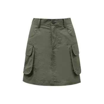 Little pull Cargo Short Skirts Women's Army Green