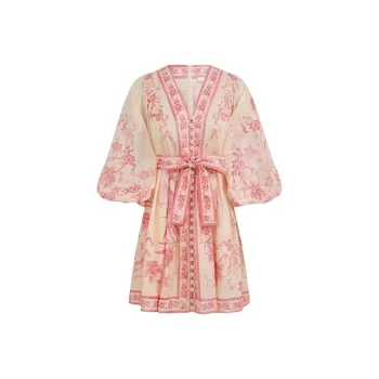 Zimmermann SS25 Long Sleeved Dress Unisex Pink