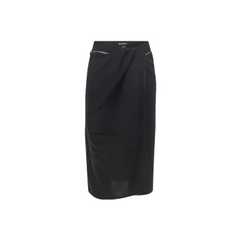 Jacquemus Zip Detailed Front Slit Midi Skirt