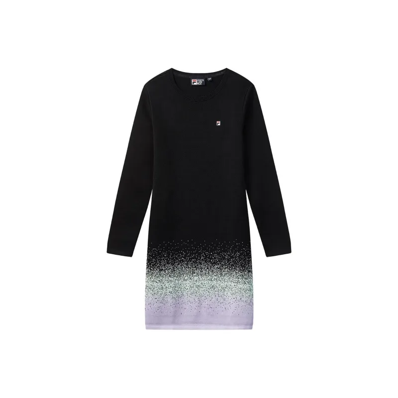 FILA Long Sleeved Dress Women's Jet Black BK-0