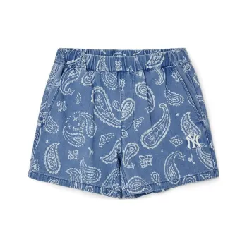 MLB Denim Shorts Women's Light Sky Blue