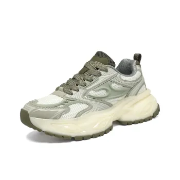 King Jinmai Shock Absorbing, Non Slip, Wear Resistant, Breathable And Lightweight Low Top Chunky Sneakers Men's