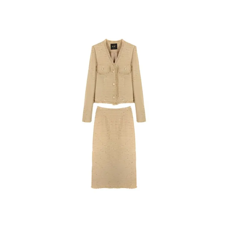 Still Quiet Skirt Set Women's Light Khaki-0