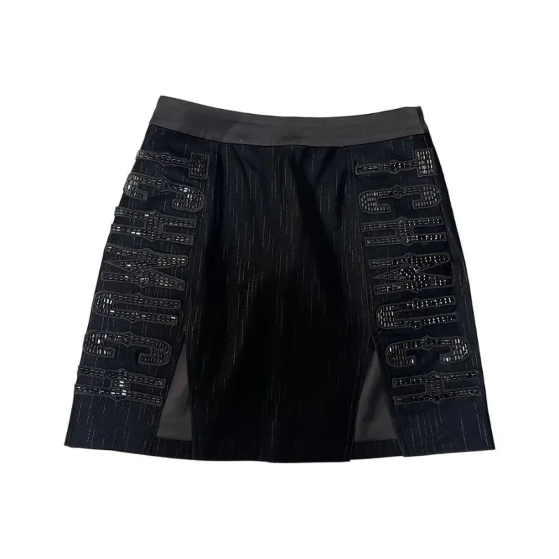 TCH Casual Short Skirts Unisex Black Base Gold Logo-0