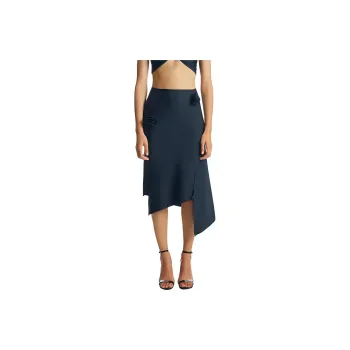 COPERNI High Waisted Asymmetric Midi Skirt