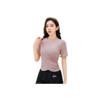 Barbie Yoga T Shirts Women's Pink Refreshing Active