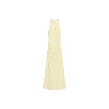 ZARA Slip Dress Women's Light Yellow