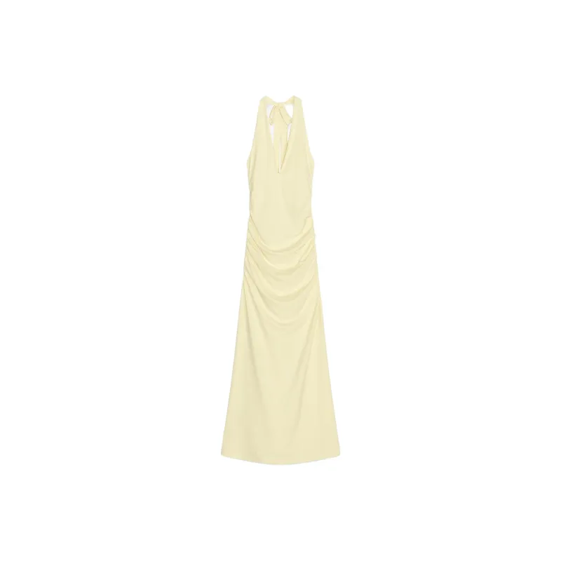 ZARA Slip Dress Women's Light Yellow-0
