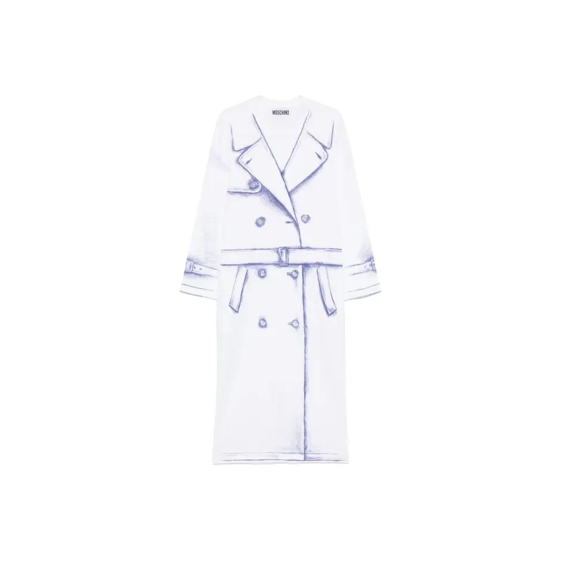 MOSCHINO Trench Coat print Maxi Dress-0