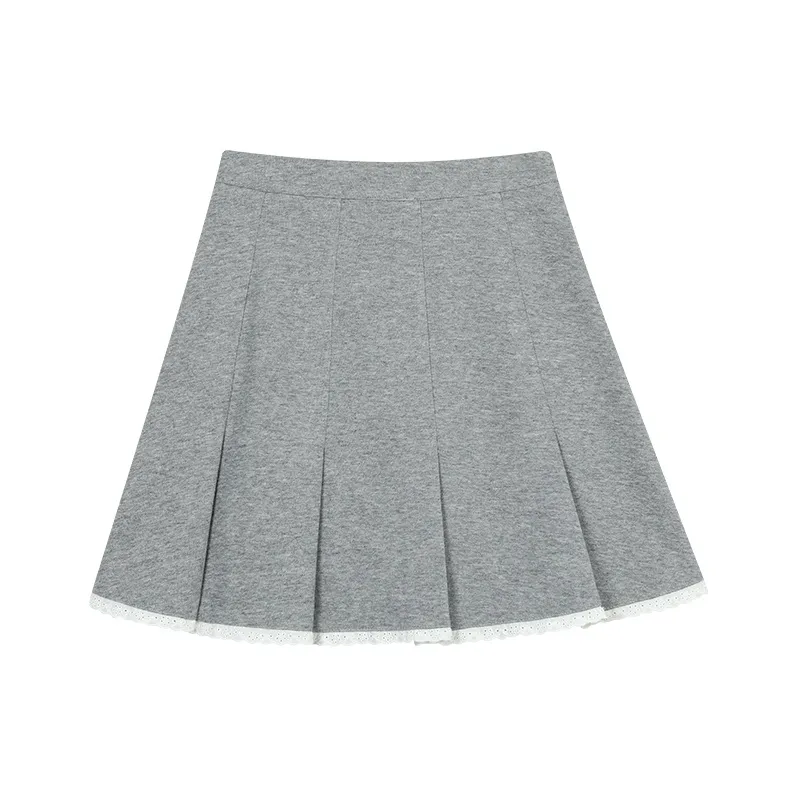 AooRaa Casual Short Skirts Women's Gray-0