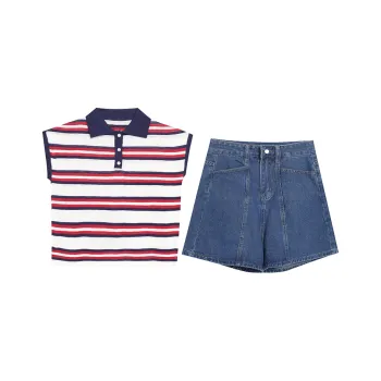 Pzhk Casual Suit Women's Blue Red