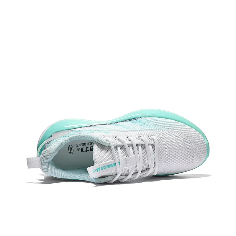 WARRIOR Running Shoes Women's Low Top White Green-2