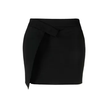 The Attico Cloe Wrap Miniskirt